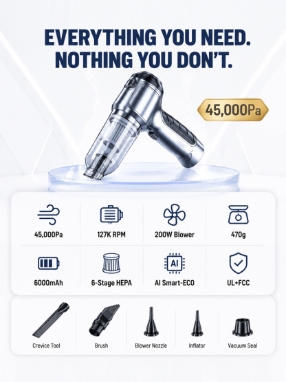 New powerful handheld vacuum cleaner