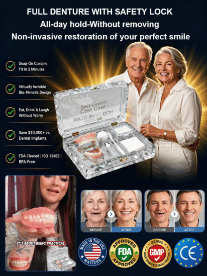 【Recreate the Bite Feeling of Being 20】Confident Smile Luxury Denture Set