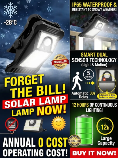【Zero Electricity Bill All Year Round】Solar Sensor Courtyard Clip Light