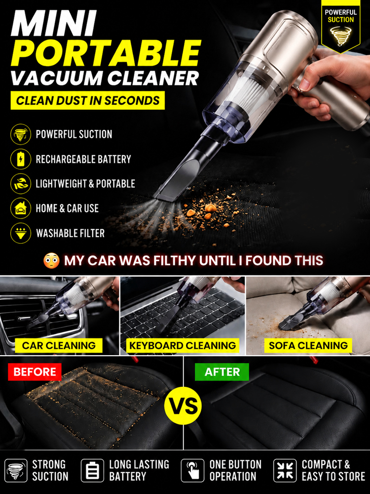 New powerful handheld vacuum cleaner