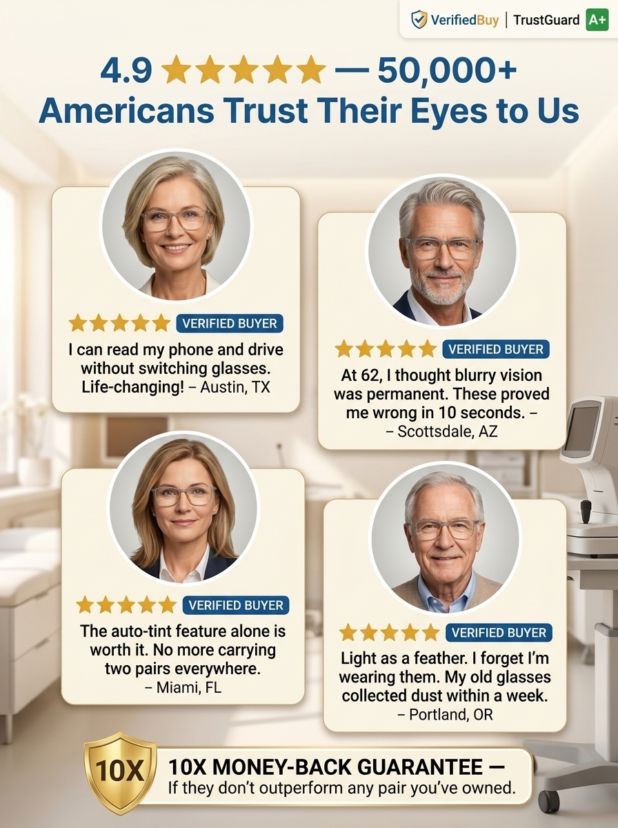 No eye exam needed • Lifetime use • Auto-focus from -10.00D-+10.00D — Multifocal sports glasses