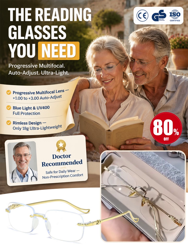 Smart Zoom Anti-Blue Light Anti-Fatigue HD Reading Glasses