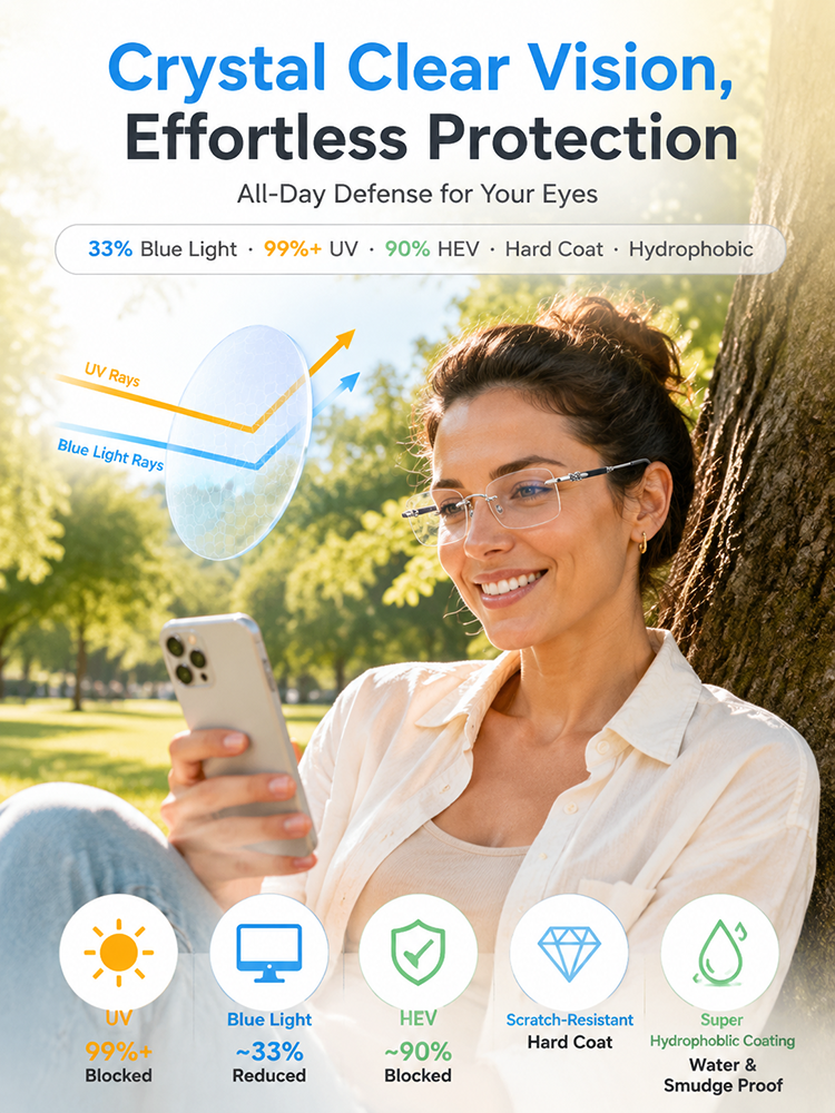 Frameless Business-Style High-Definition Reading Glasses