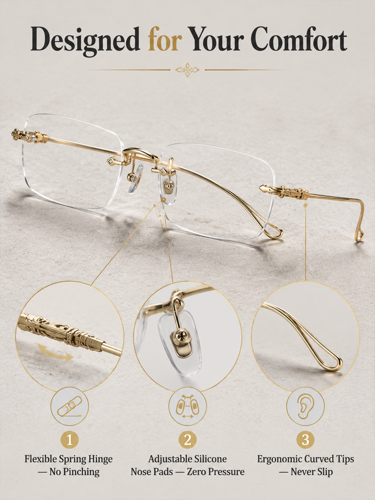 Smart Zoom Anti-Blue Light Anti-Fatigue HD Reading Glasses
