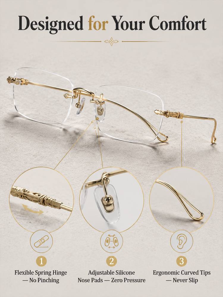 Smart Zoom Anti-Blue Light Anti-Fatigue HD Reading Glasses