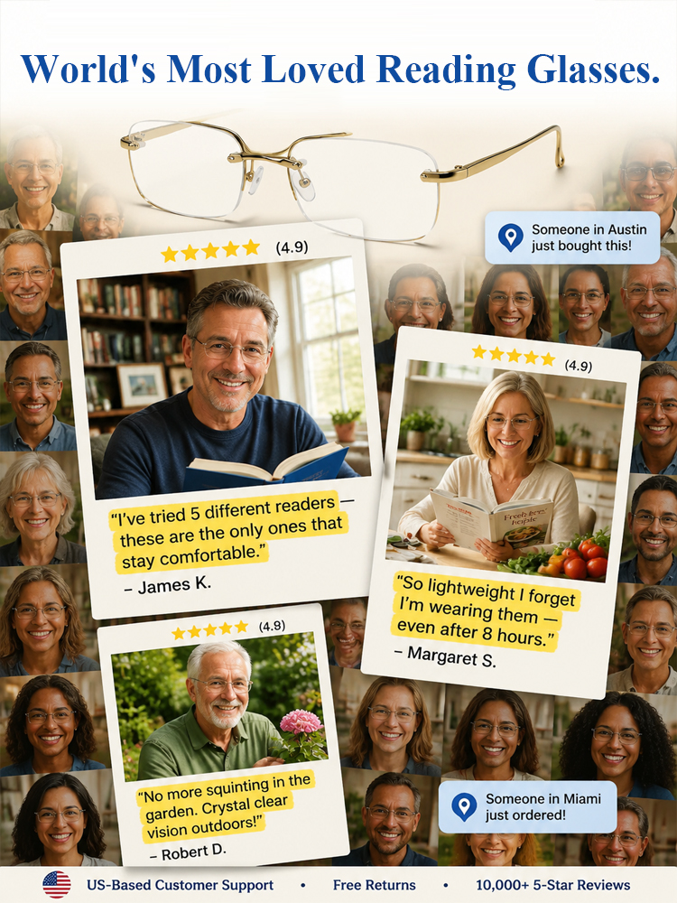 Smart Zoom Anti-Blue Light Anti-Fatigue HD Reading Glasses