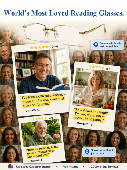 Smart Zoom Anti-Blue Light Anti-Fatigue HD Reading Glasses