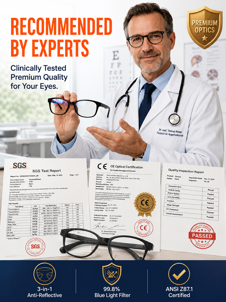 Multifocal Ultra-Light Sports Reading Glasses for Day and Night Use