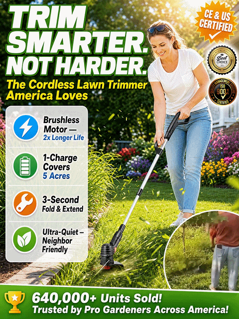 Foldable Rechargeable Garden Lawn Mower