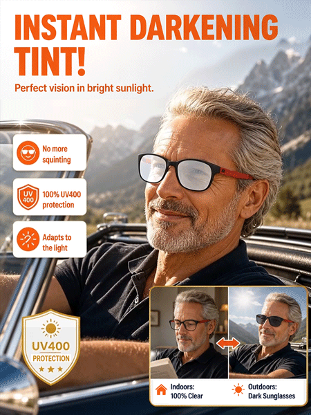 Multifocal Ultra-Light Sports Reading Glasses for Day and Night Use
