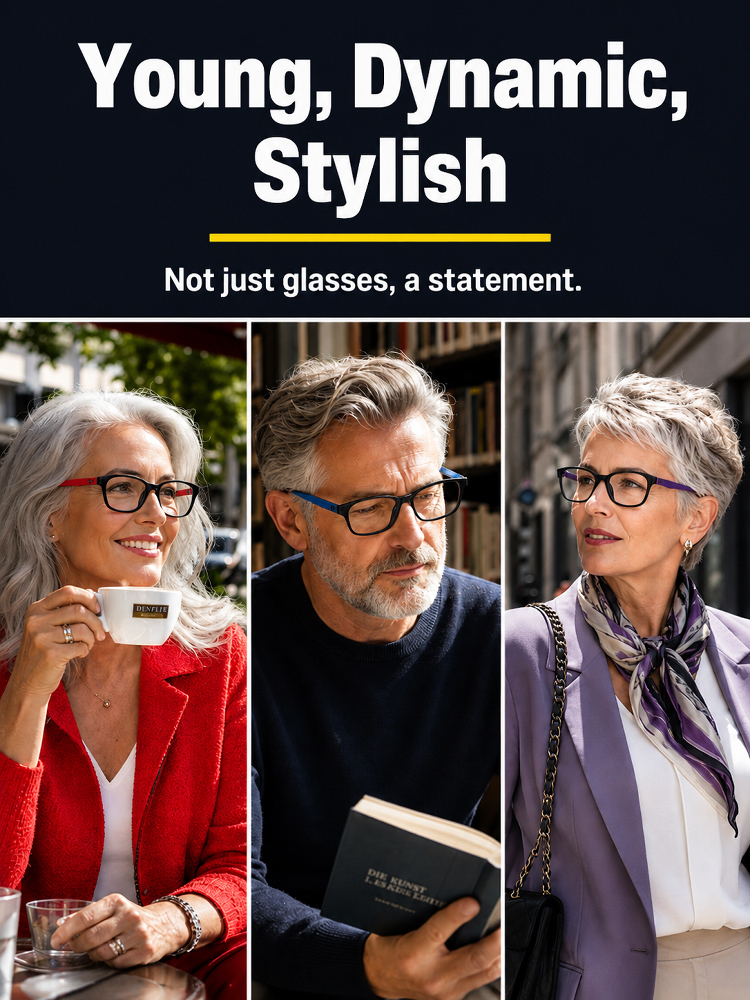 Multifocal Ultra-Light Sports Reading Glasses for Day and Night Use