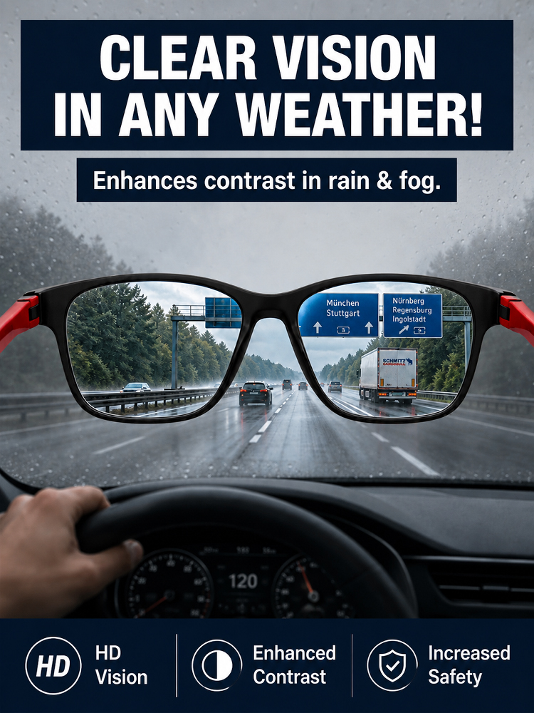 Multifocal Ultra-Light Sports Reading Glasses for Day and Night Use