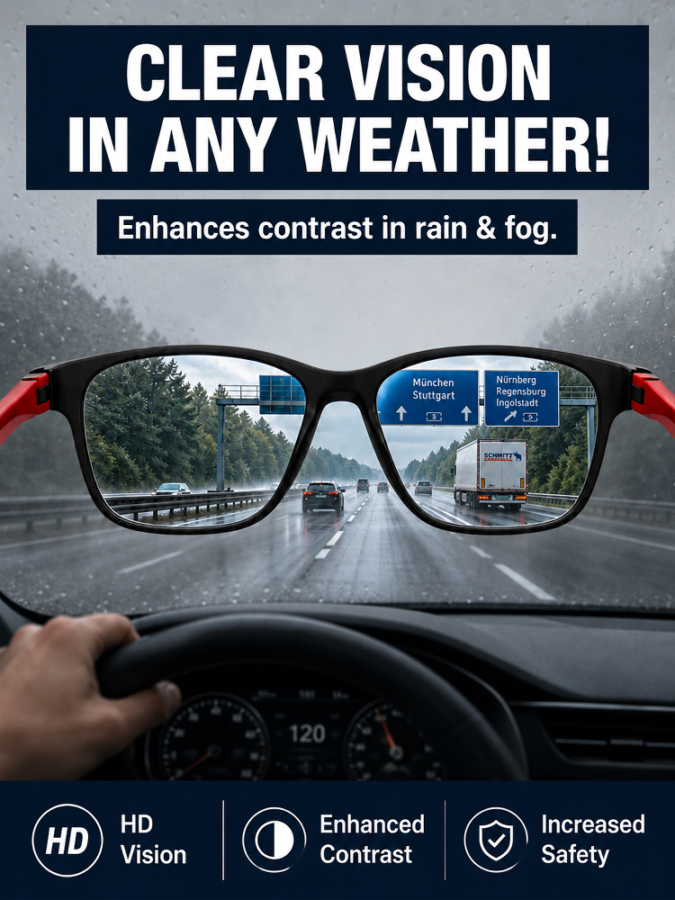 Multifocal Ultra-Light Sports Reading Glasses for Day and Night Use