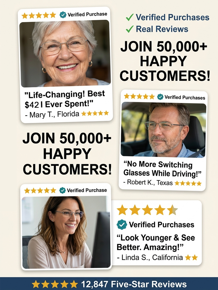Titanium Frame Photochromic Multifocal Reading Glasses