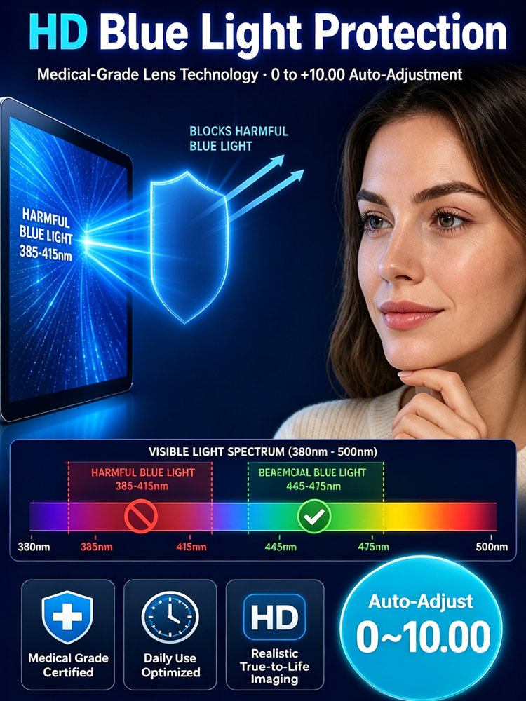 [Original Design] Smart Light-Sensitive Color-Changing Reading Glasses