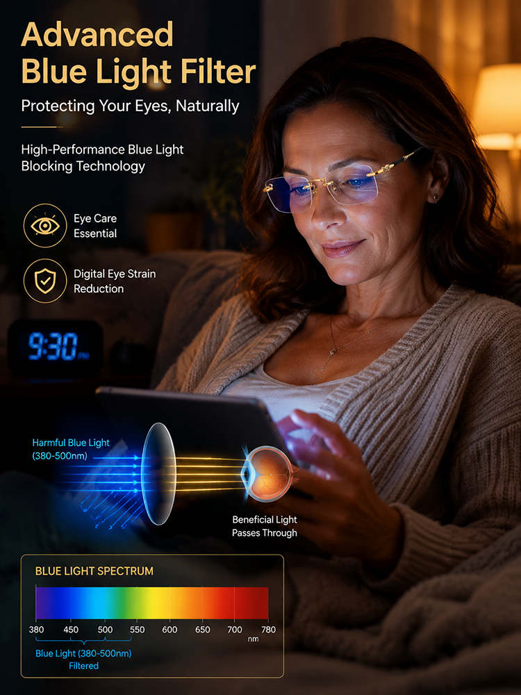 Frameless Business-Style High-Definition Reading Glasses
