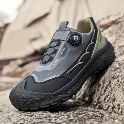 Men'S Breathable Adjustable Rotating Buckle Closure Slip-On Sneakers
