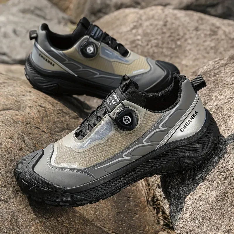 Men'S Breathable Adjustable Rotating Buckle Closure Slip-On Sneakers