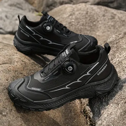 Men'S Breathable Adjustable Rotating Buckle Closure Slip-On Sneakers
