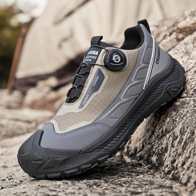 Men'S Breathable Adjustable Rotating Buckle Closure Slip-On Sneakers