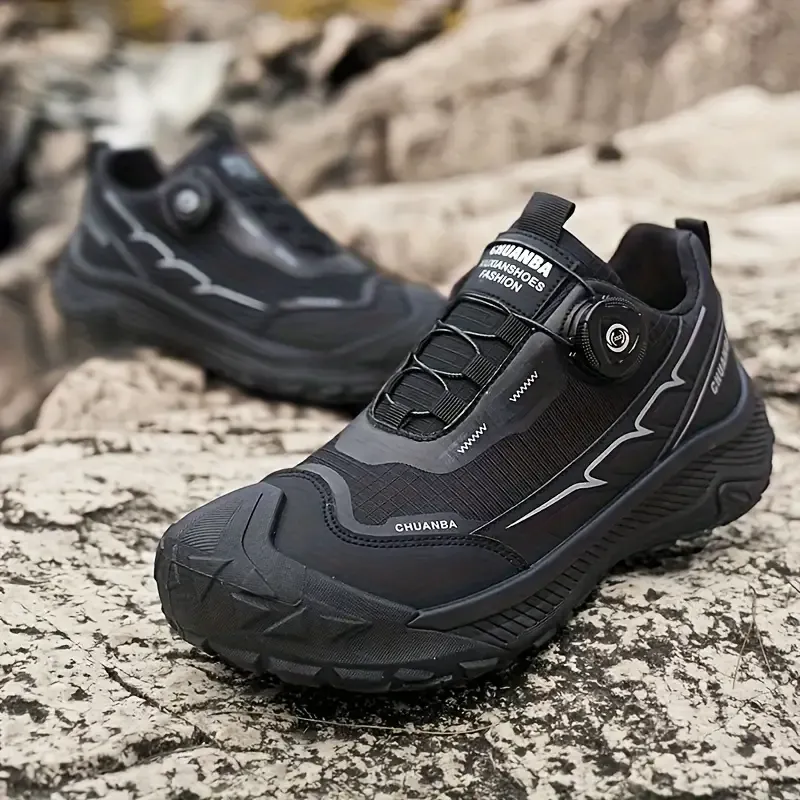 Men'S Breathable Adjustable Rotating Buckle Closure Slip-On Sneakers