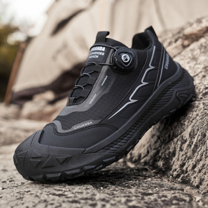 Men'S Breathable Adjustable Rotating Buckle Closure Slip-On Sneakers