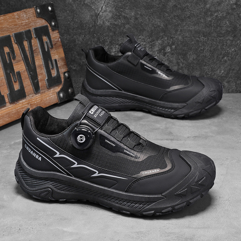 Men'S Breathable Adjustable Rotating Buckle Closure Slip-On Sneakers