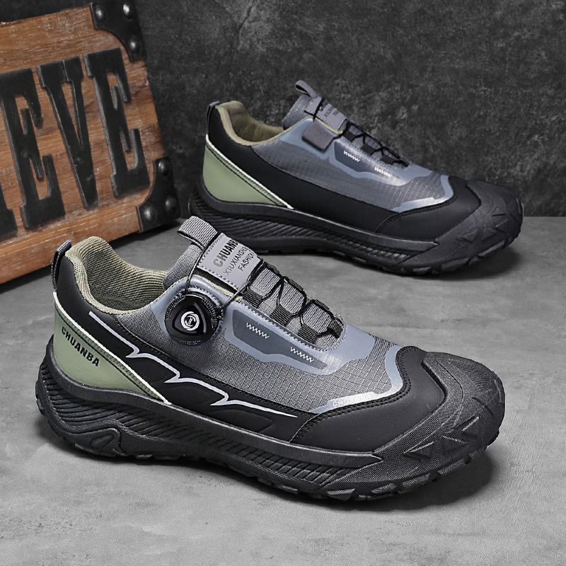 Men'S Breathable Adjustable Rotating Buckle Closure Slip-On Sneakers