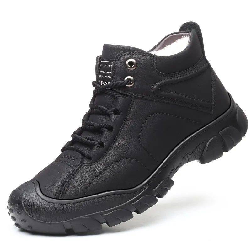 Men's Brown Leather Casual Ankle Boots
