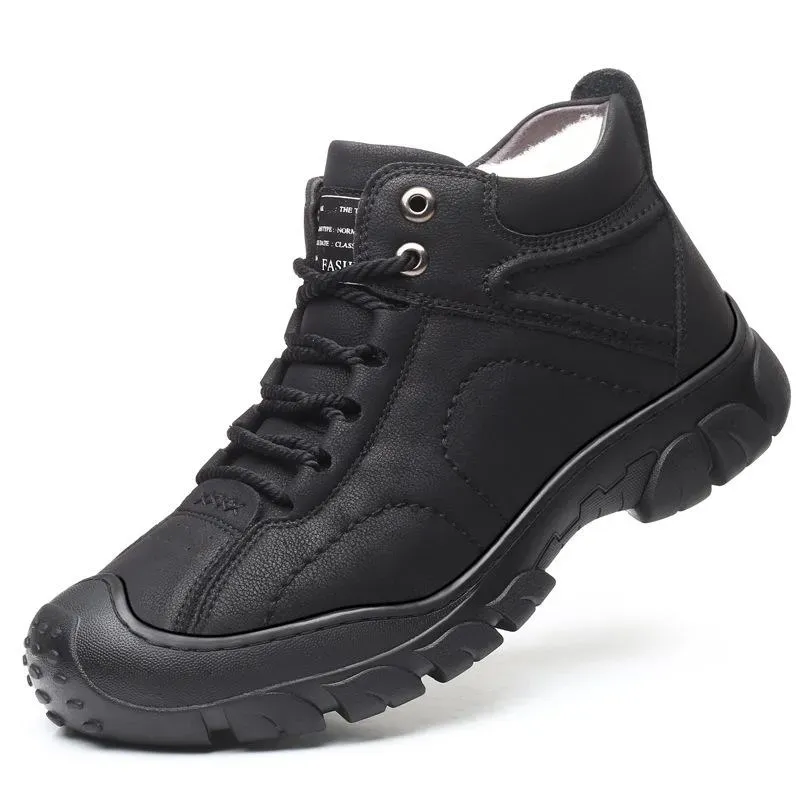 Men's Brown Leather Casual Ankle Boots