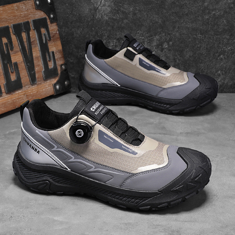Men'S Breathable Adjustable Rotating Buckle Closure Slip-On Sneakers