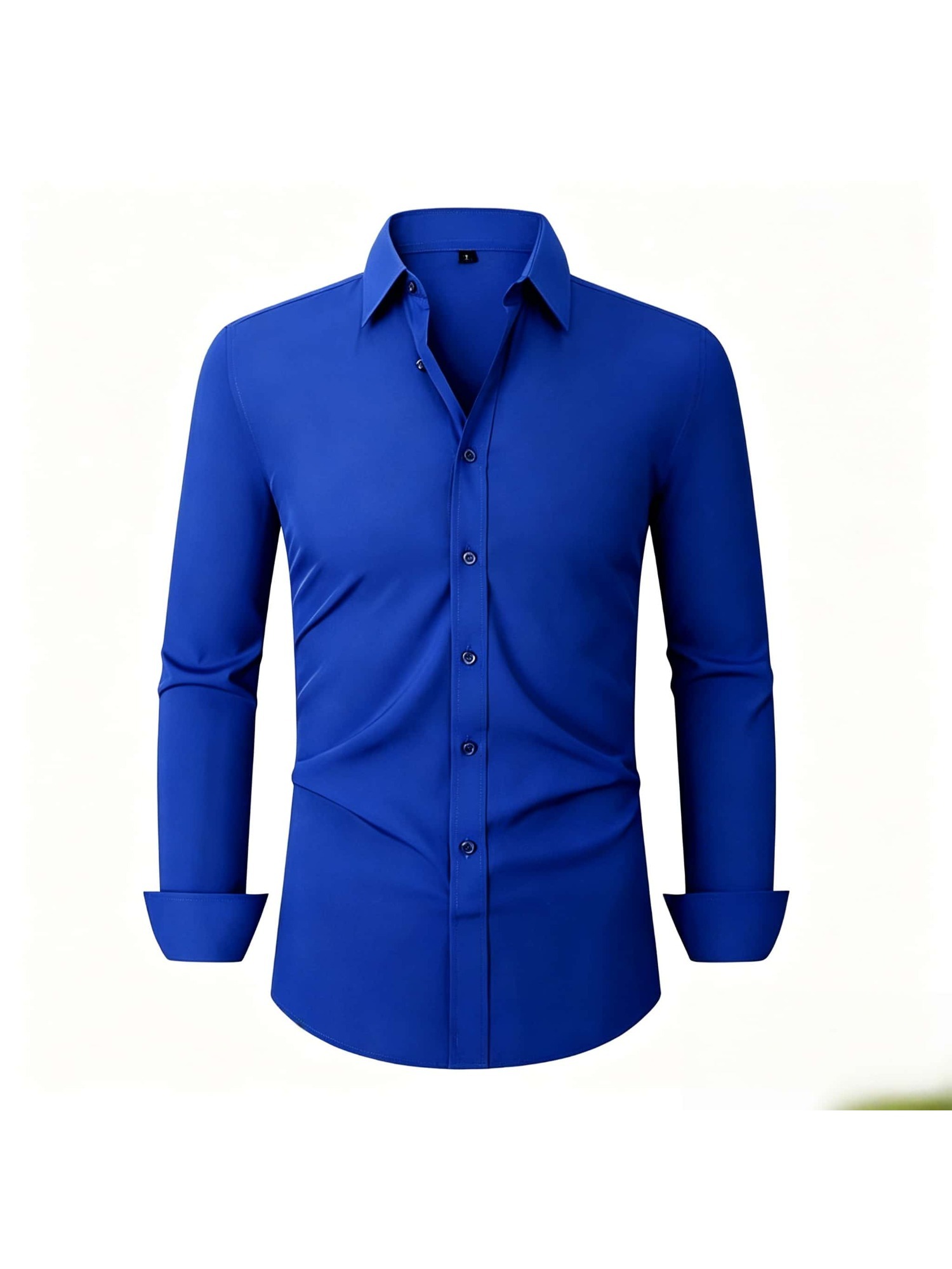 Men's 3pcs Long Sleeve Dress Shirts, Wrinkle-Free Stretch Formal Business Shirts, Slim Fit Button Tops for Office, Work and Casual Wear