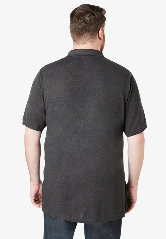 Longer-Length Shrink-LessTM Cotton Polo Shirt
