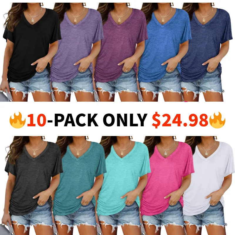 🔥Women's Short Sleeve Dolman Tops