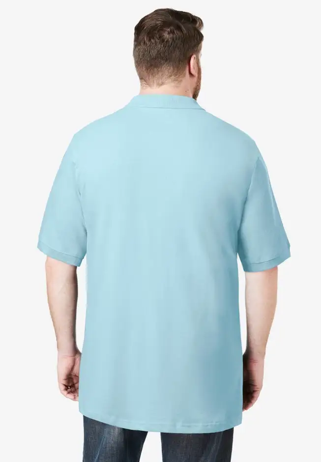 Longer-Length Shrink-LessTM Cotton Polo Shirt