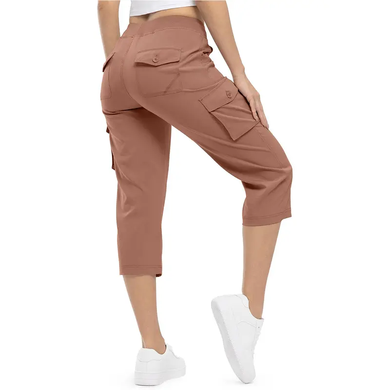 Women's lightweight 3/4 length hiking shorts, 6 pockets, quick-drying, loose fit for outdoor travel, suitable for mothers over 30 [Plus size, S-XXXXL] Sports pants, casual sportswear #SpringNewArrivals Stock up