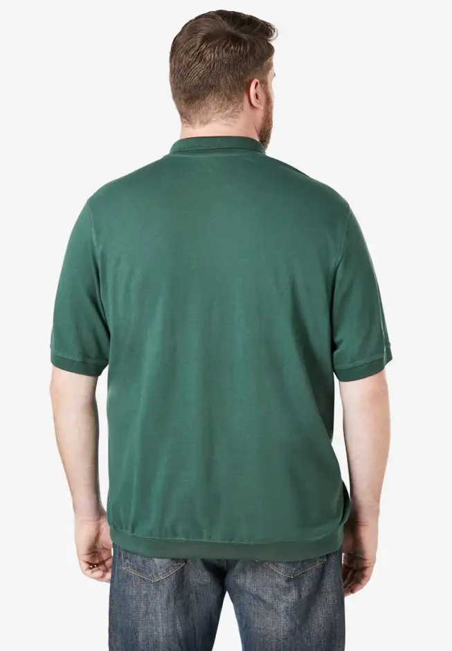 No Tuck Pocket Shrink-LessTM Cotton Polo Shirt