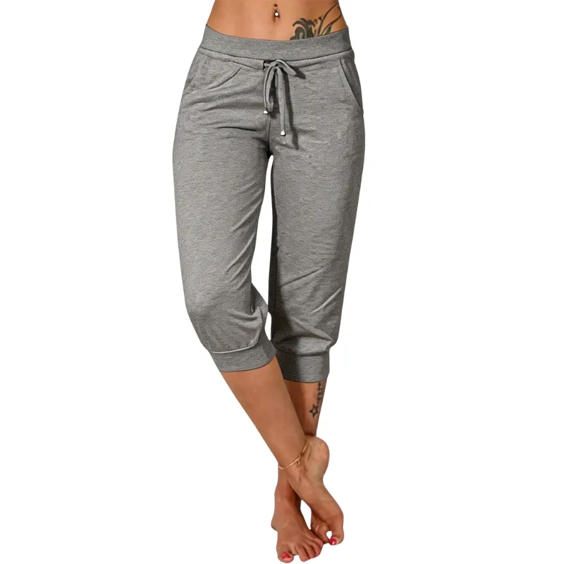 🔥Women's Drawstring Capri Yoga Pants