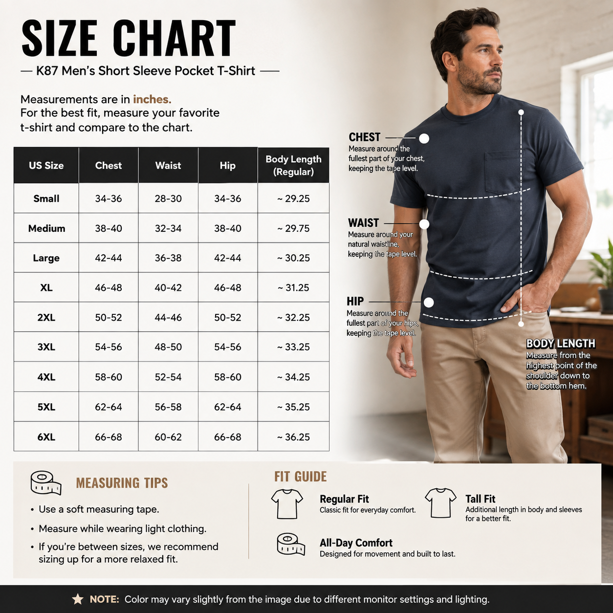 LAST 3 DAYS DEALS🔥CHT Men's K87 Workwear Loose Fit Heavyweight Short-Sleeve Pocket T-Shirt