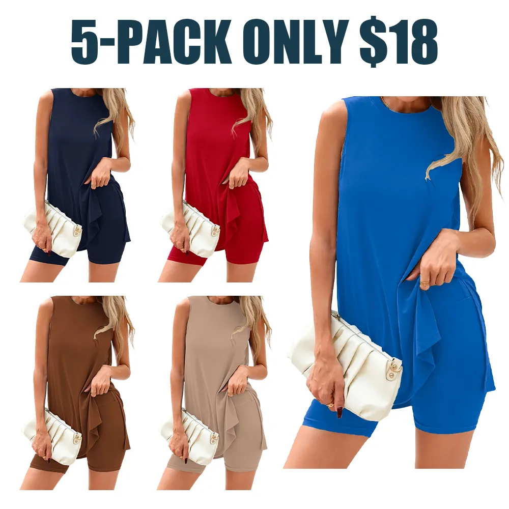 Women's 2 Piece Sets Summer Matching Lounge Shorts Set