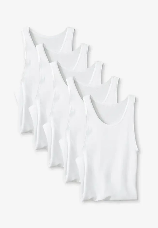 Ribbed Cotton Tank Undershirt 5-pack