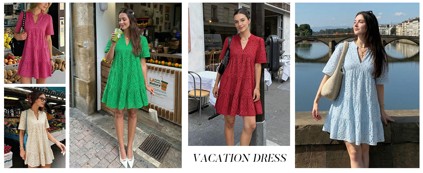pink casual dress wedding guest dresses A line dress for women women mini tiered dresses