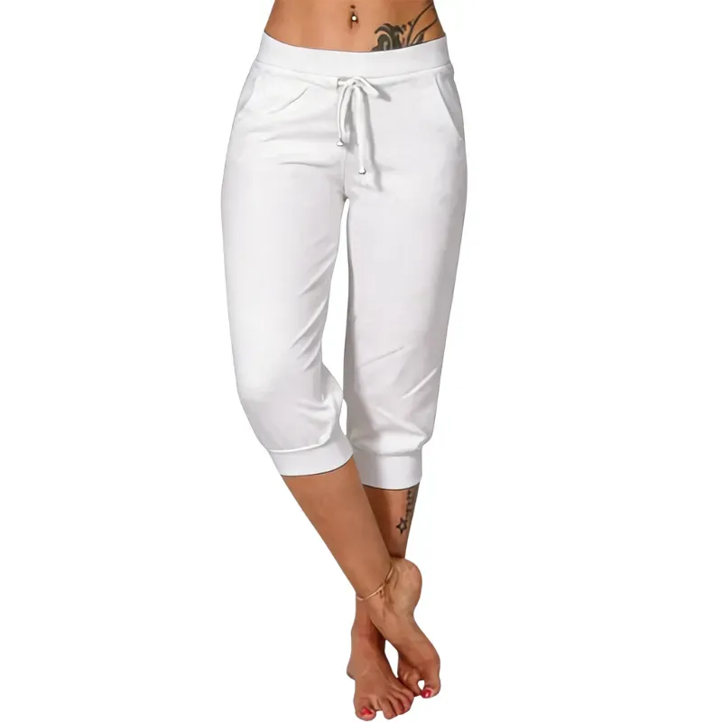 🔥Women's Drawstring Capri Yoga Pants