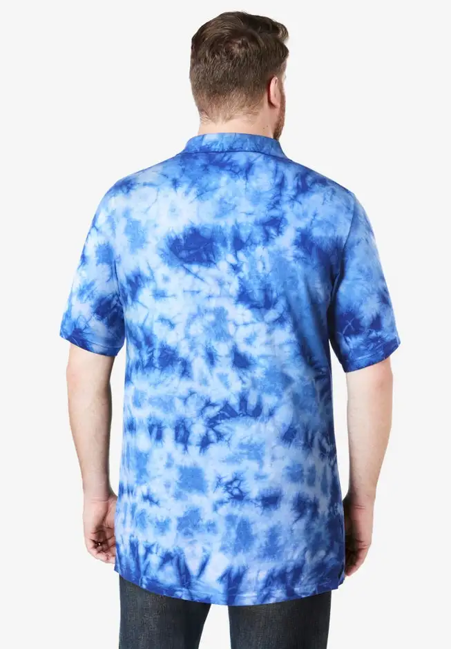 Longer-Length Shrink-LessTM Cotton Polo Shirt