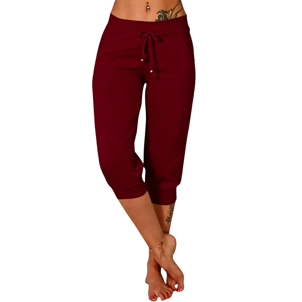 🔥Women's Drawstring Capri Yoga Pants