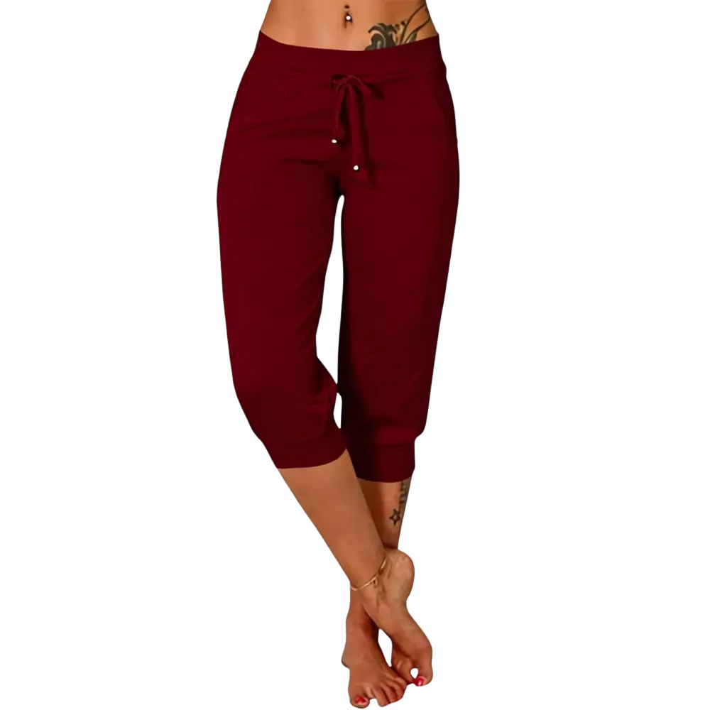 🔥Women's Drawstring Capri Yoga Pants