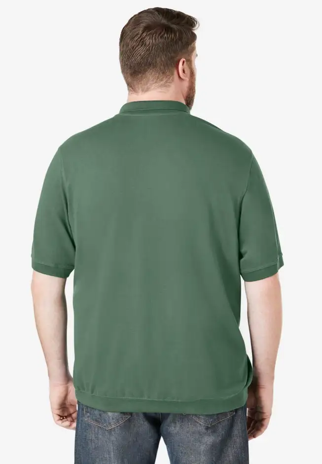 No Tuck Pocket Shrink-LessTM Cotton Polo Shirt