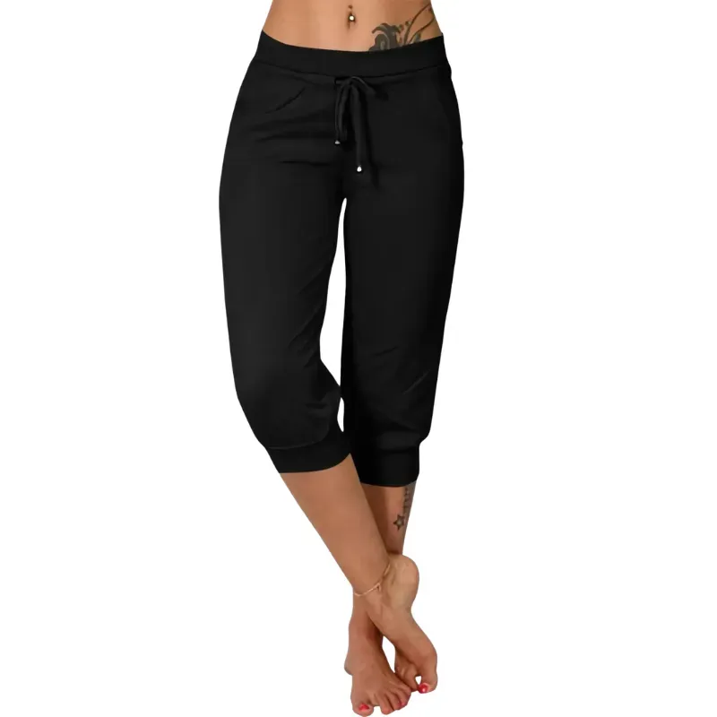 🔥Women's Drawstring Capri Yoga Pants