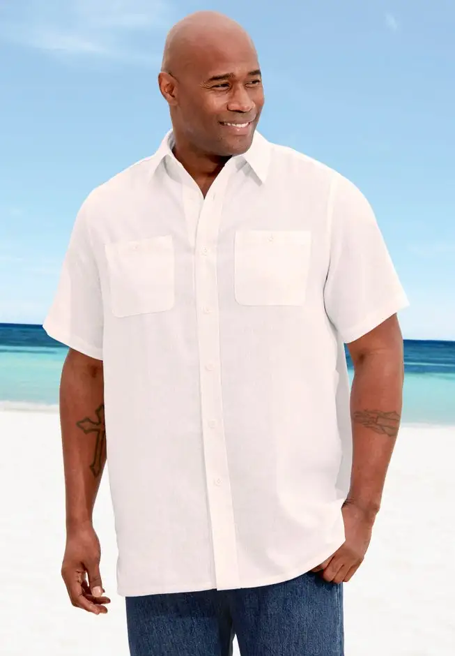 Short-Sleeve Linen Shirt