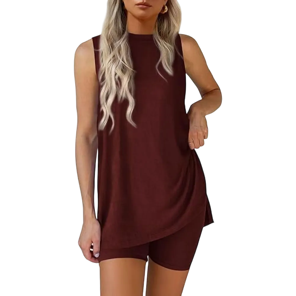 Women's 2 Piece Sets Summer Matching Lounge Shorts Set